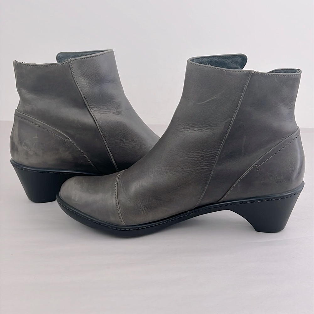 Dansko Billie Grey Ankle Boots Soft Leather Burnished Nappa Grey Womens SZ 8.5 9 - Picture 13 of 14